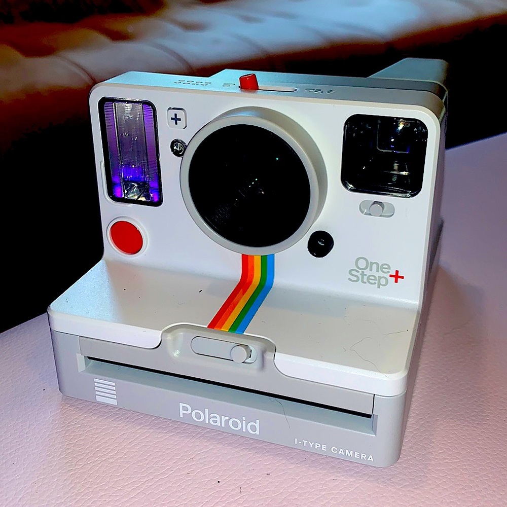 White polaroid camera